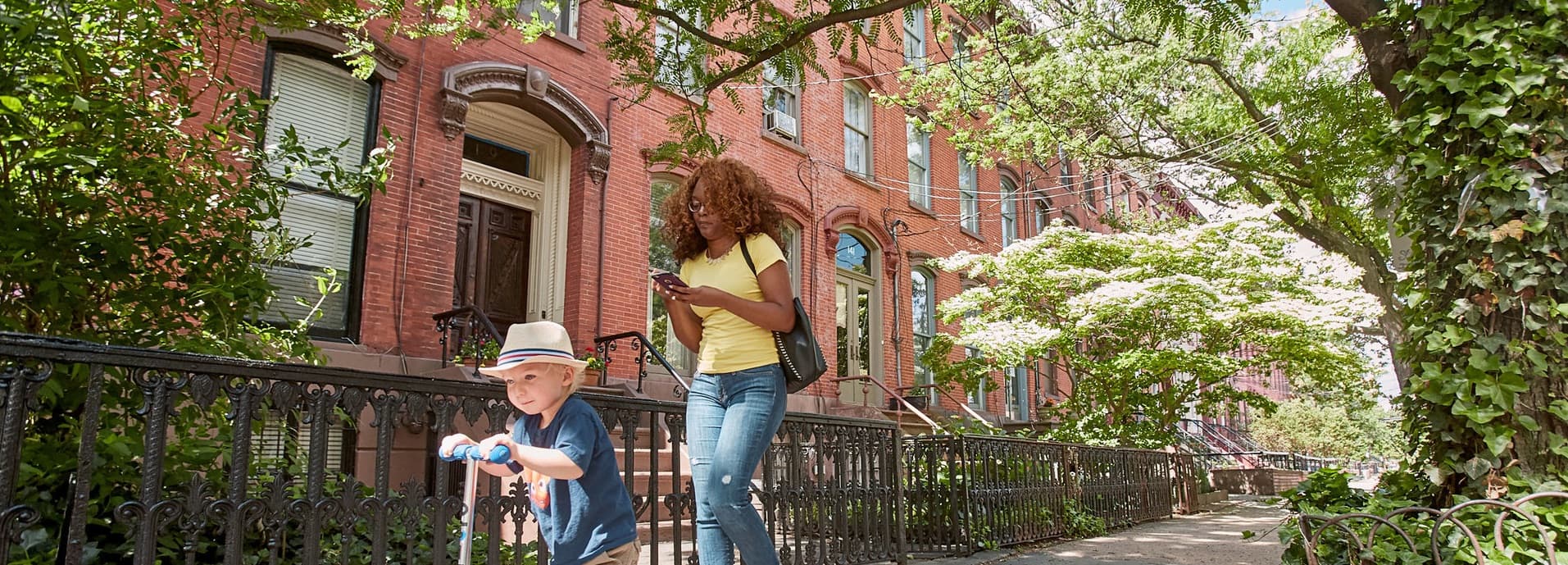 Jersey City residential streetscape